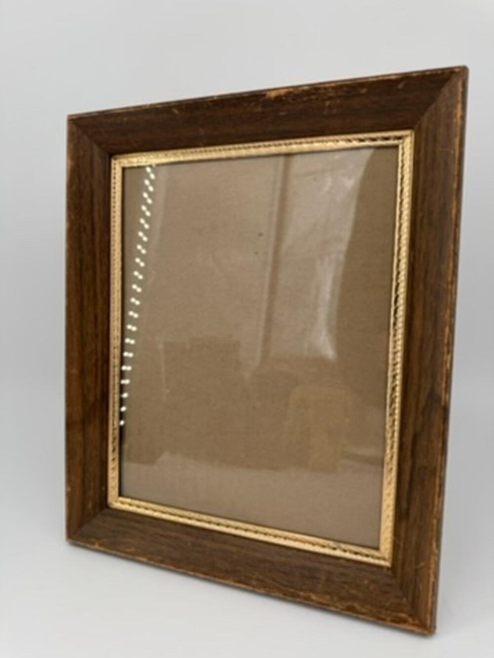 Vintage Wood 8x10 Picture Frame Gold Gilt Insert Easel Back Wall Hanging